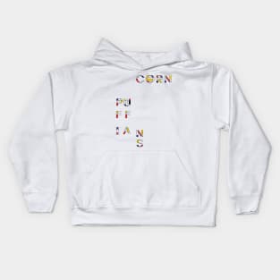 Limited Edition Mondrian Inspired Corn Puffians Design! Kids Hoodie